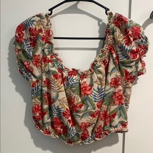 Floral Puff Sleeve Top